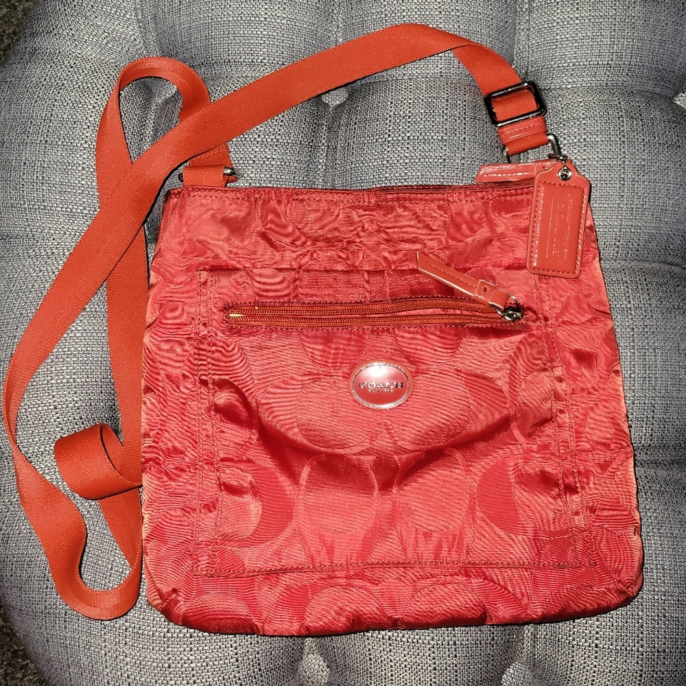 Red Coach Mesenger Bag